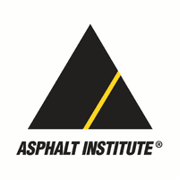 Asphalt Institute logo featuring a black triangle with a yellow line, symbolizing road infrastructure and asphalt industry leadership.