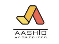 AASHTO Accredited logo, representing certification by the American Association of State Highway and Transportation Officials.